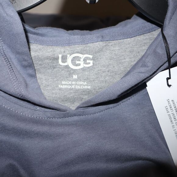 UGG 1133430 Men's Sz Medium Cyclone Blue Zachery Hooded Long Sleeve T-Shirt - Picture 5 of 10